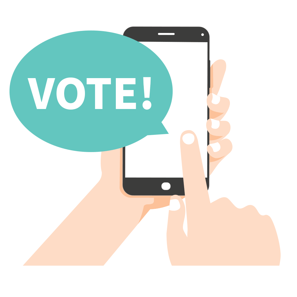 投票するイラスト